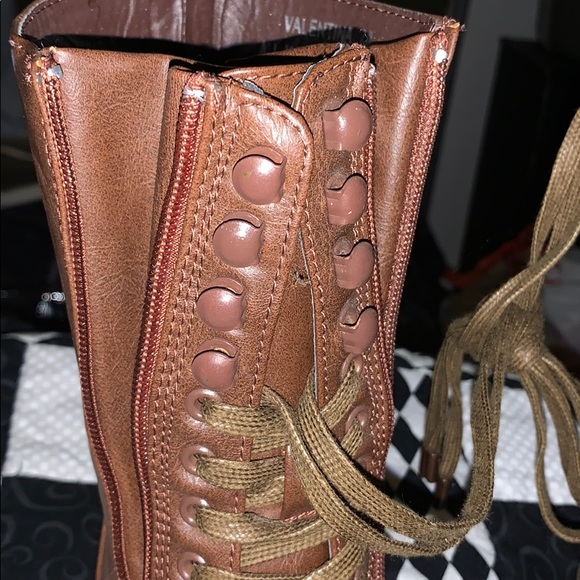 Brown Zip Up Army Boots Size 7 - Picture 6 of 8